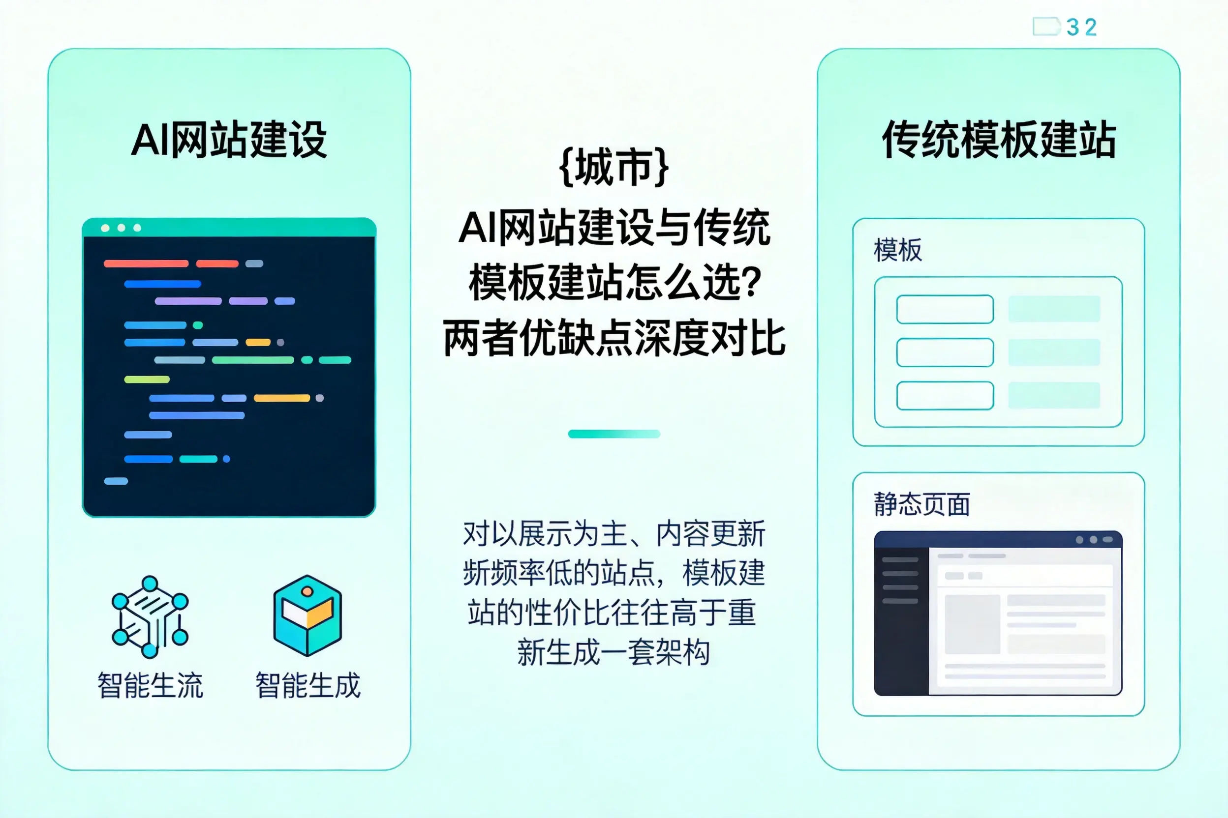 大理AI网站建设与传统模板建站怎么选？两者优缺点深度对比